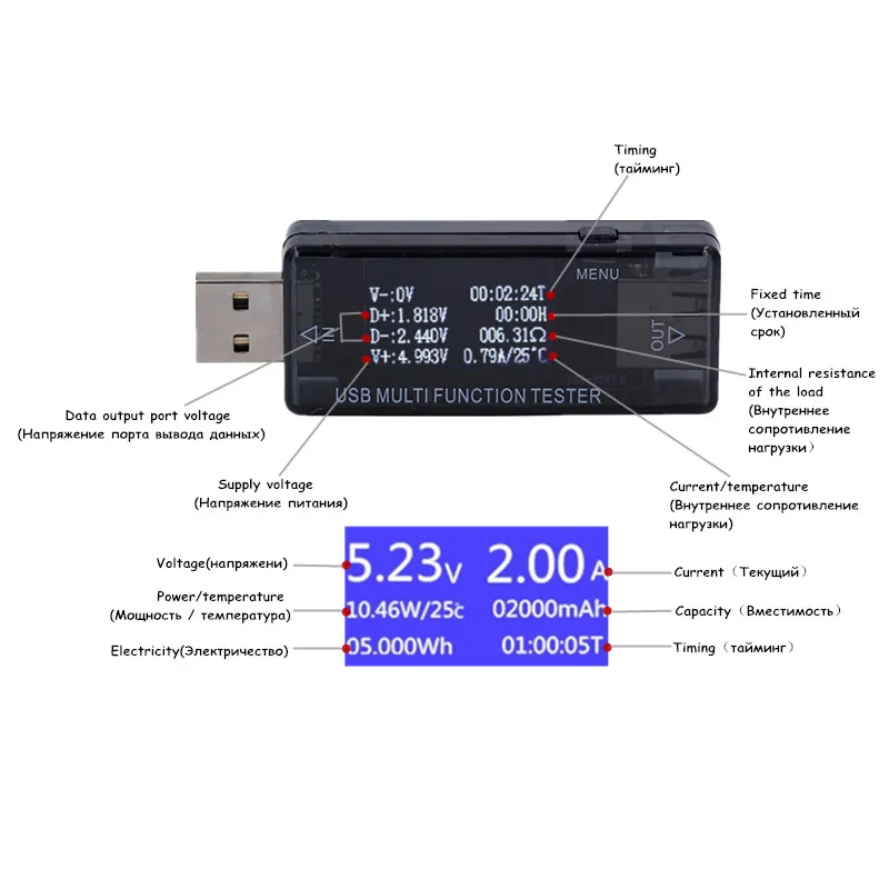 USB 4 V-30 V QC 2,0 3,0 ЖК-дисплей Зарядное устройство Ёмкость тестер USB доктор Мощность Амперметр Вольтметр переменного тока Напряжение определенные удобства при 21% off