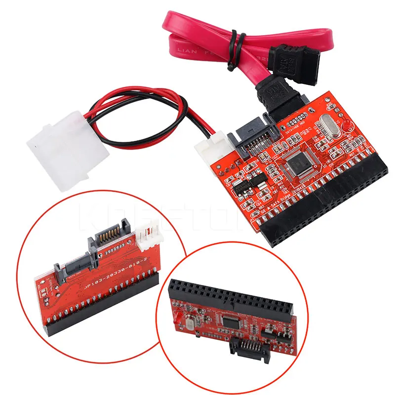 40Pin IDE Female To SATA 22Pin Male Adapter ATA To Serial SATA Card Converter SF