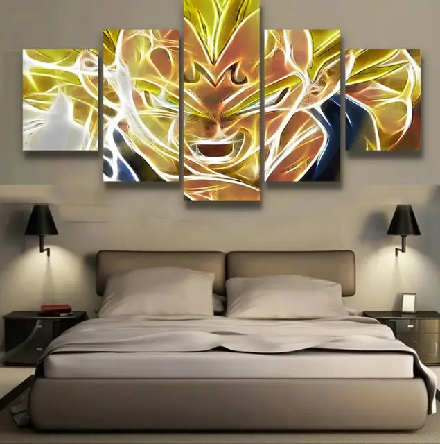 Nouveau 5 Pièces/ensembles Toile Art DBZ Étiqueté dragon