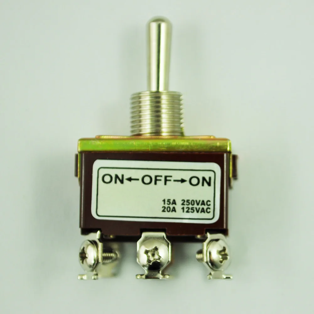 DPDT On/Off/On 3 Position 6 Screw Terminals Toggle Switch AC 250V 15A