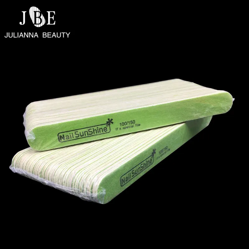 

100pcs/lot 100/150 Nail Files Straight Edge Double Side Wood Nail Art Sanding Buffer Gel DIY Tips Makeup Manicure Tools