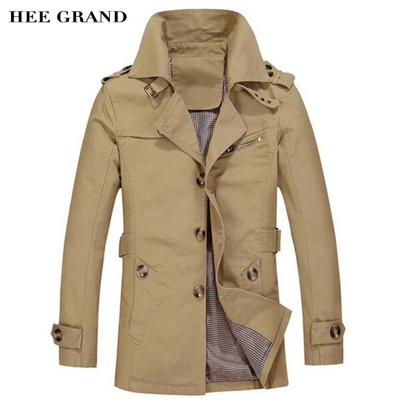 HEE GRAND/мужская повседневная куртка средней длины зимняя новинка хлопок