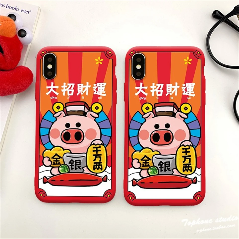 2019 New Style Lucky Silicone Case For iPhone Xs Max Xr X Soft case Cover 6 6s 7 8 Plus 5 s SE Shell Coque Fundas |