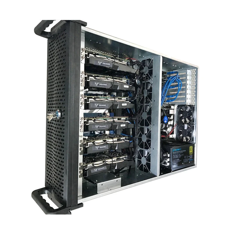 Mining Rig Case USB Miner PC Server Rack CryptoNote Open Air Frame ETH Monero Coin 4U With Lock RX570 GTX 1070 1080 6 GPU Card Mining Rig Case USB Miner PC Server Rack CryptoNote Open Air Frame ETH Monero Coin 4U With Lock RX570 GTX 1070 1080 6 GPU Card