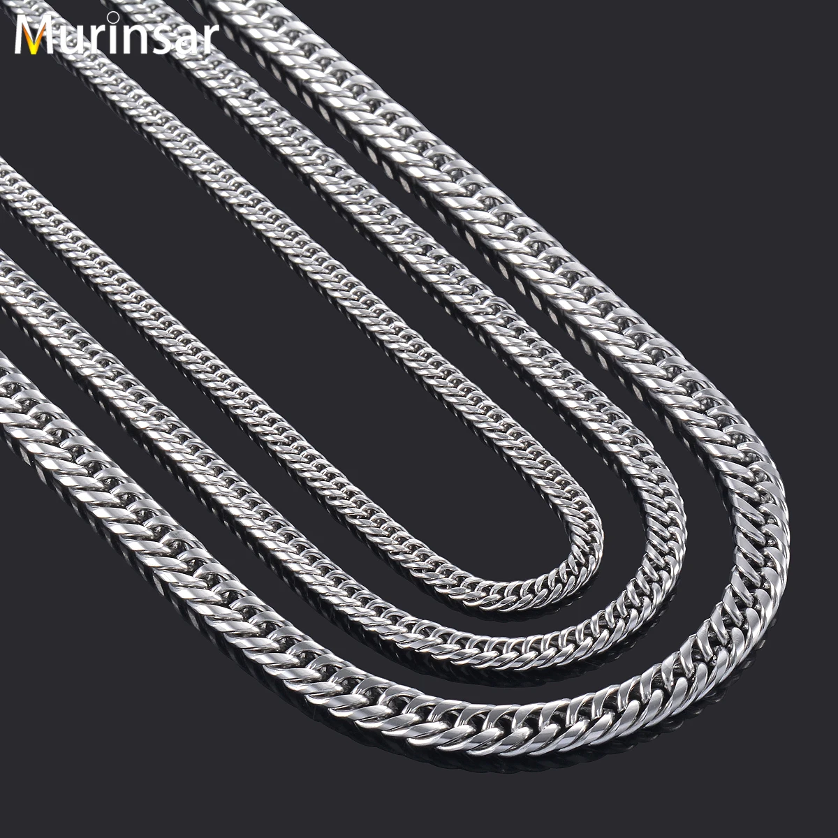 

Width Chain 3/4/5/6/7/8/9mm Fashion Men Stainless Steel Necklace High Quality Link Chain Stainless Steel Jewelry Necklace Gift