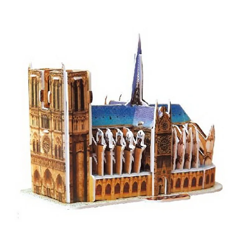Mini educational 3d model puzzle jigsaw notre dame de paris diy toy 39