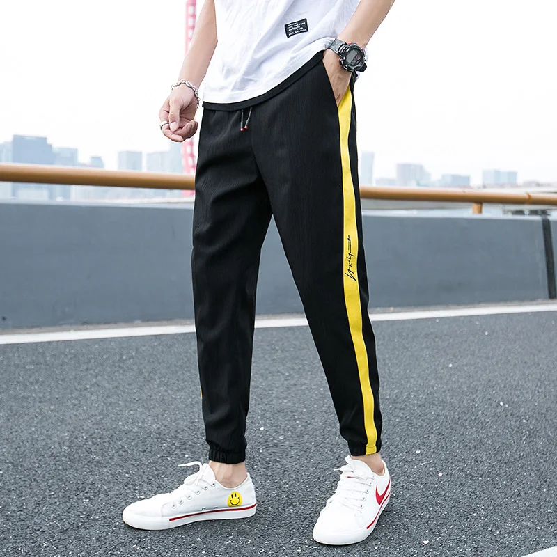 

Paragraph Lang Legendary sport pants men casual pants skin-friendly breathable summer 2019 sweatpants Girdle leg pants polyester