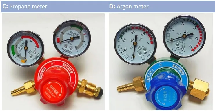 propane argon meter