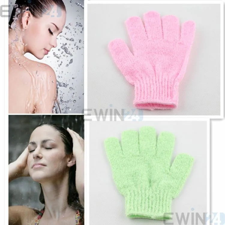 Exfoliating Glove Skin Body Bath Shower Loofah Sponge Mitt Scrub Massage Spa (1)