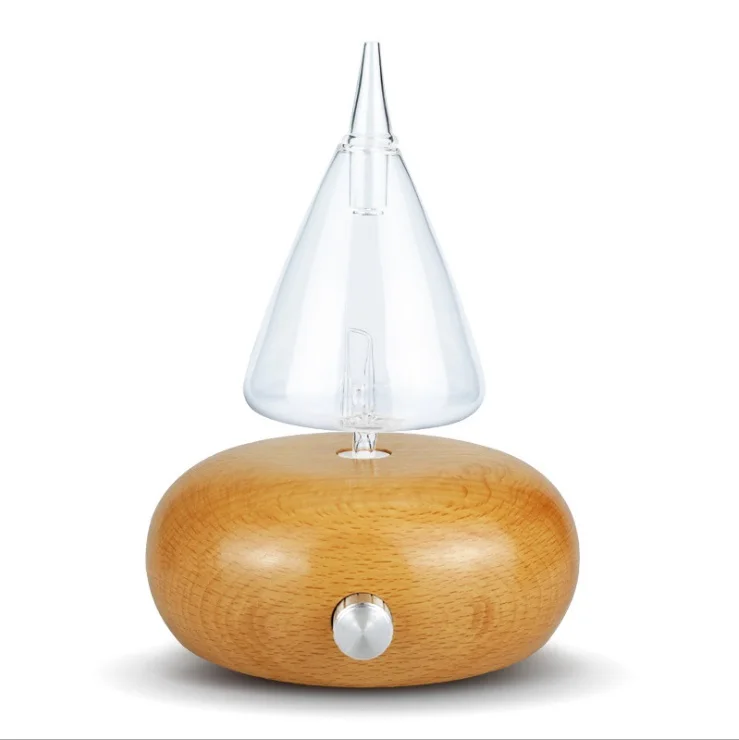 

Waterless Essential Oil Diffuser Wood Glass Aromatherapy Essential Oil Nebulizer Aroma Diffuser for Home Bedroom Office
