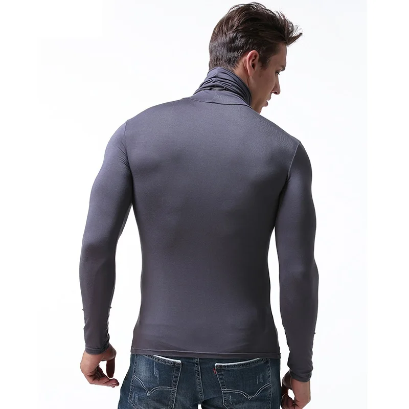 Underwear men modal elastic tight undershirt high neck long johns soft and breathable shapers