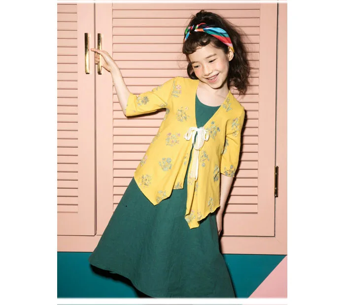 blue green sleeveless cotton princess dresses for girls party dress baby clothes new 2018 summer children girls dress clothing (9)