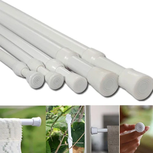 

Carbon Steel Adjustable Rod Tension Home Bathroom Curtain Extensible Rod Hanger