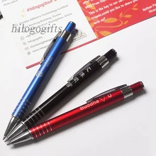 Бесплатный логотип металлические шариковые ручки уникальная ручка на заказ с именем вашей компании/электронной почты/телефона бесплатно лазером отправить по DHL