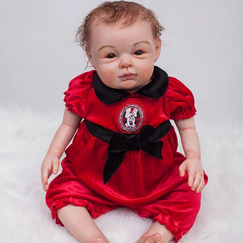 

Newborn Silicone Reborn Dolls Baby Doll Toy Girls Birthday Gift Present for Child Early Education Bedtime Poupon Reborn