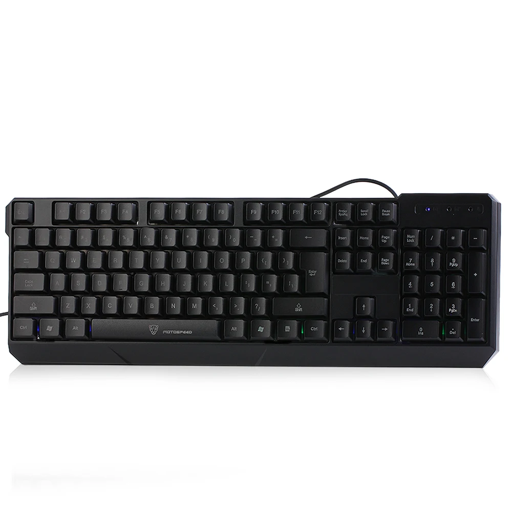 MotoSpeed K70L игровая Проводная клавиатура с USB 7 цветов подсветка эргономичный дизайн для профессиональных геймеров