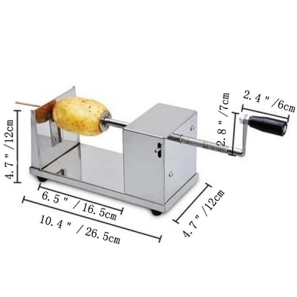 Manual Stainless Steel Twisted Potato Slicer Fry Potato Vegetable Spiral shaped cutter for Home Restaurant Knifives Accessories