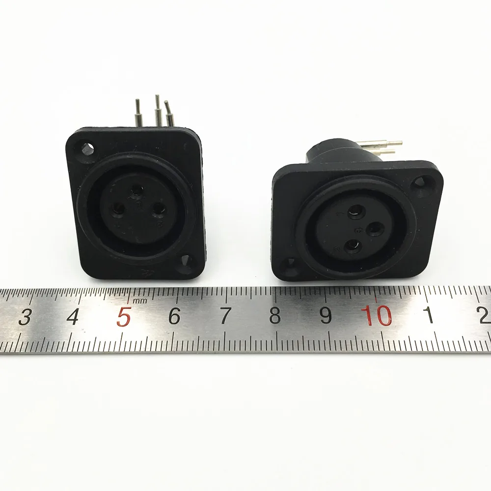 8 шт. угол 3 контакта XLR гнездо Pin адаптер для монтажа на панель Разъем|Соединители|