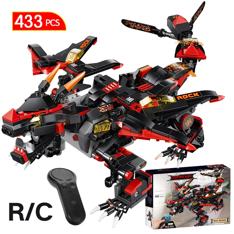 

RC Ninjagoed Stormbringer Dragon Model Building Blocks Compatible LegoINGLY Remote Control Ninjagoes Bricks Toys Boy Gifts