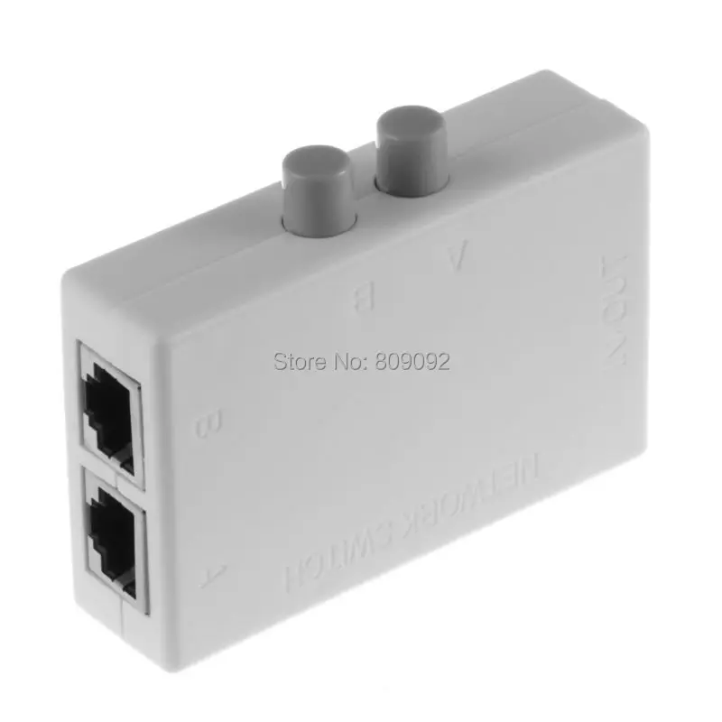 Мини 2 порта AB ручной сетевой коммутатор Ethernet сплиттер коробка RJ45 сеть/Ethernet