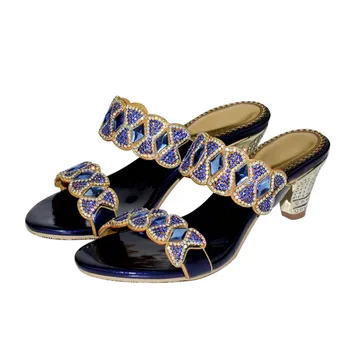 

Christia Bella Women Summer Rhinestones Sandals for Ladies Large Size Wedge Heels Women High Heels Pumps Party Dress Women Shoes