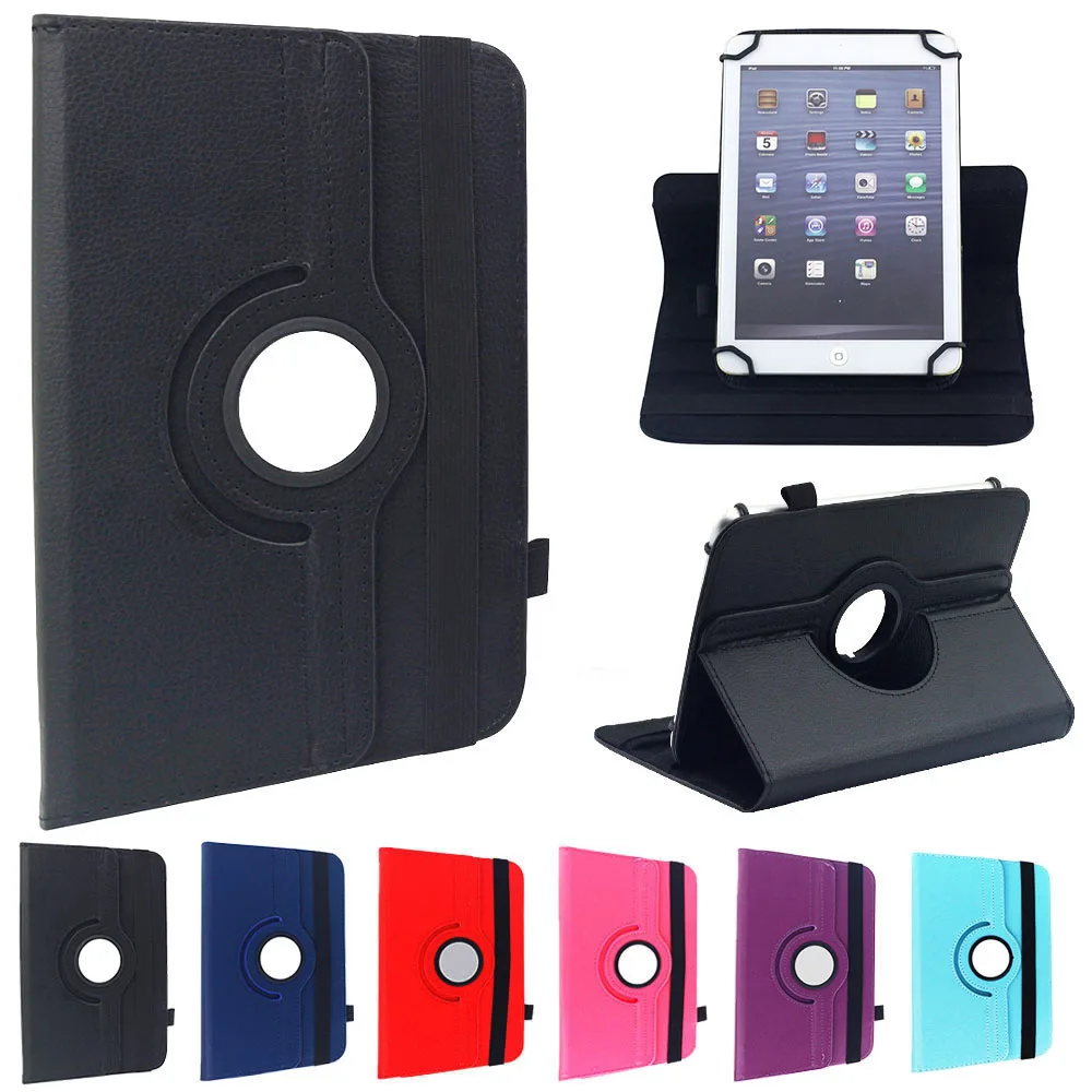 

360 Rotating Case Cover Universal for 7 inch Tablet PC for Samsung Huawei Lenveo Tab LG Asus 7.0'' Pu Leather Case Stand Cover