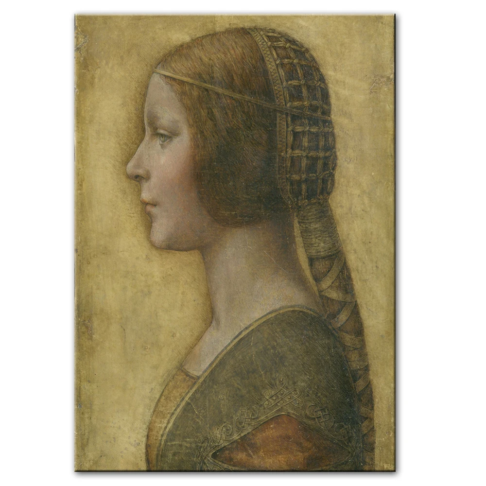 La Bella Principessa картины на холсте от Leonardo Da Vinci знаменитая настенная Художественная печать на холсте репродукции настенные картины Домашний декор