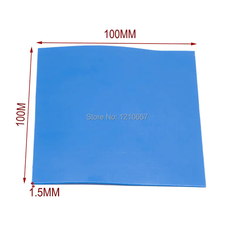 2 шт. в партии синий чипсет 100x100 мм 1 5 GPU VGA силиконовая тепловая подушка|silicone care|silicon