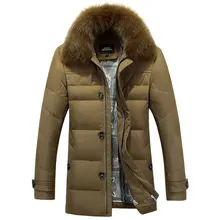 2017 New Winter Coats Parkas Jacket Men Hooded Long Thick Warm Windproof Fur Collar Men’s Down Jacket Parkas Outwear Male Thick