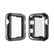 For Apple Watch Case 38mm 42mm Sequence three 2 1 Glass Full Cowl 3D Curved Edge Display Protector Movie For iWatch Plating Tempered