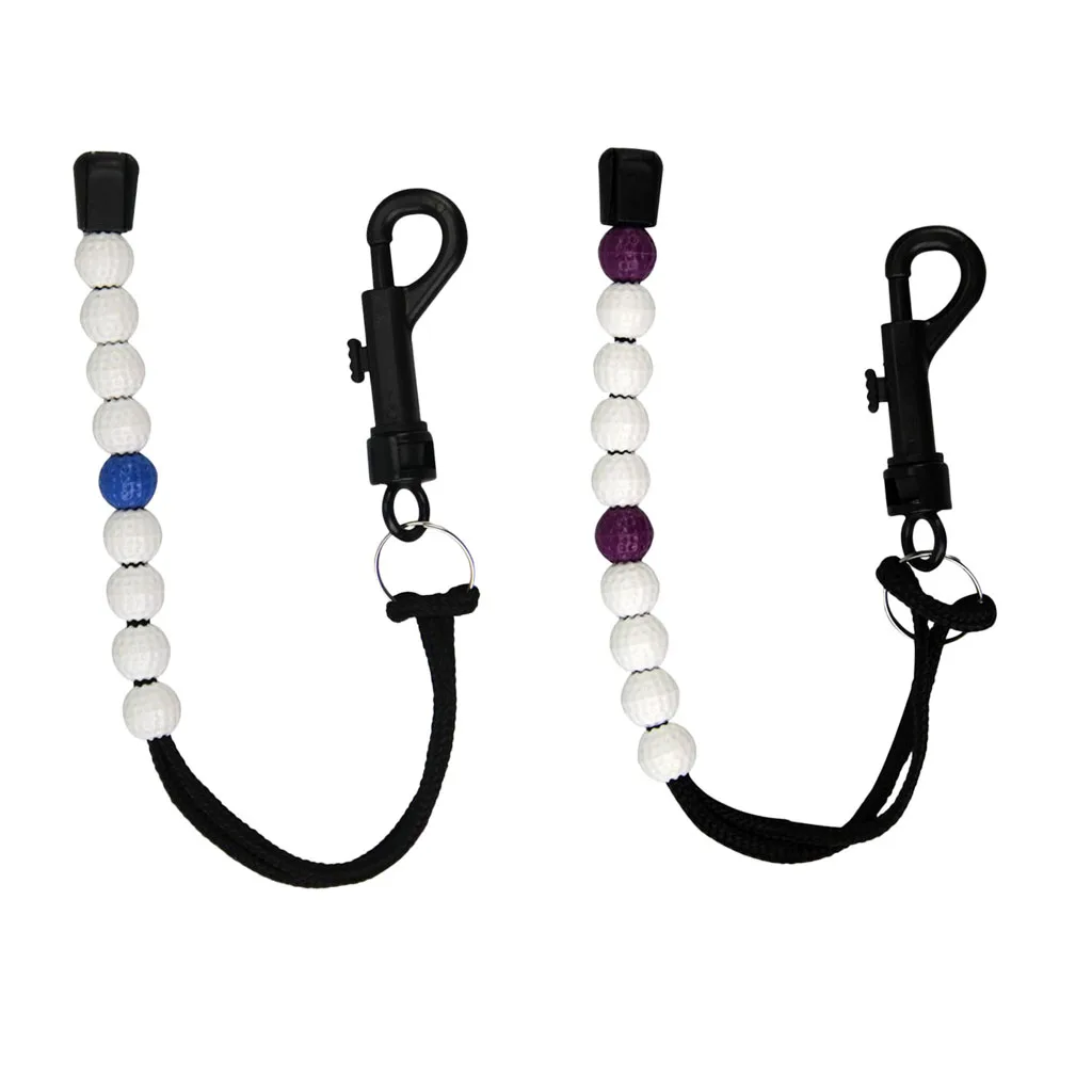 2 Pieces Portable Golf Stroke Bead Score Counter Counting Tool Bracelet Golf Bag Tag Accessories