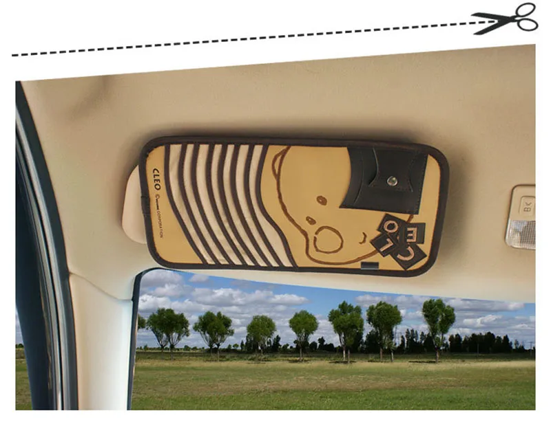 prativerdi Cartoon Car Multifunction Sun Visor Sets For DVD Case Automotive Supplies Storage Bag Car CD Holder Travel organizer4