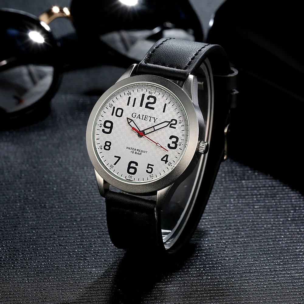 Buy Gaiety Top Brand Sport Leather Watch Quartz WristWatch Men Watches Top