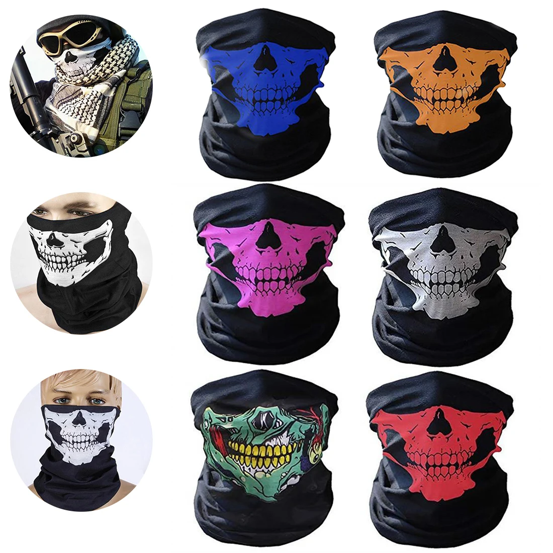 Skull Multi Bike Motorcycle Scarf Face Mask Ski Headwear mask