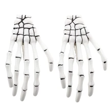Новая Мода Кость руки скелета волос клип(белый