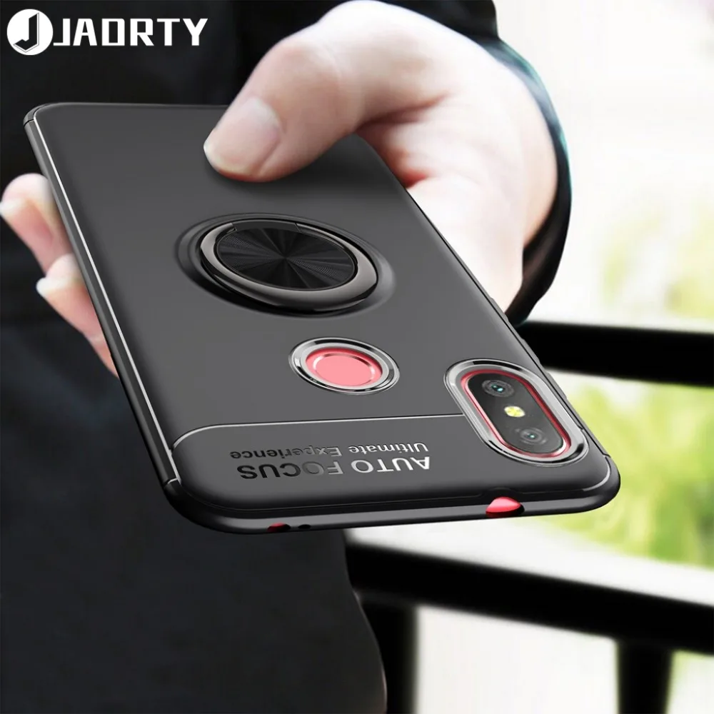 

For Xiaomi Mi A2 lite Case Magnetic Ring Holder Case Cover For Xiaomi Mi A2 a2lite Soft Silicone TPU Back Cover