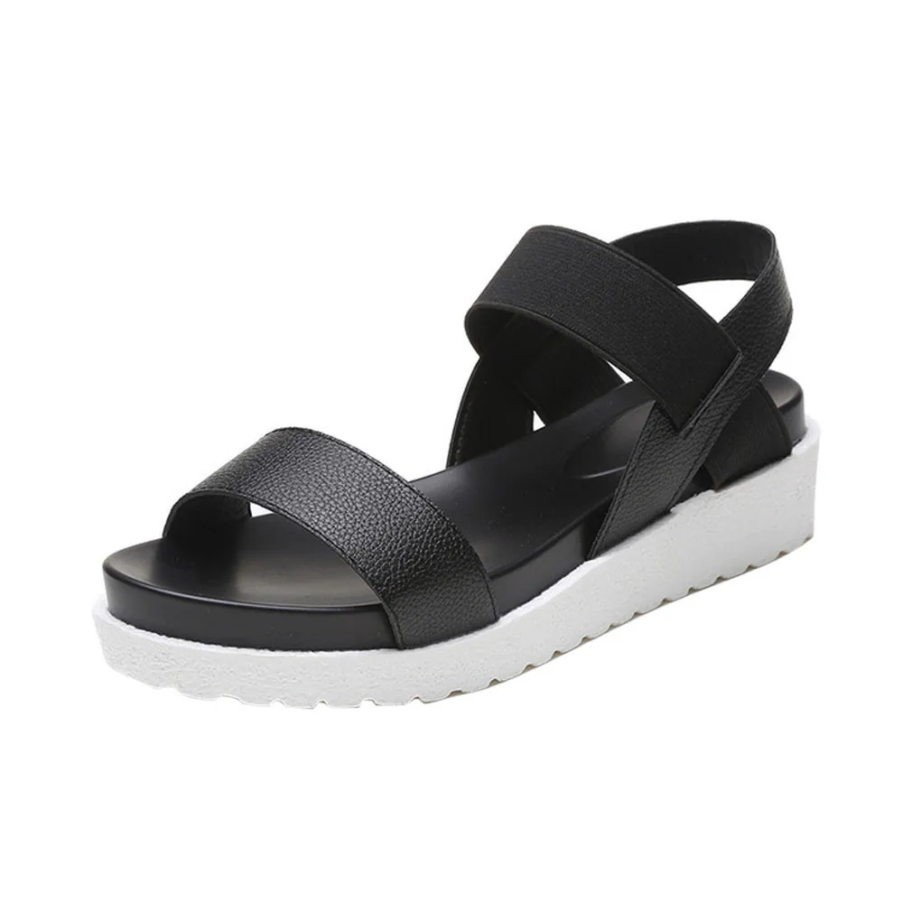 

Summer White Wedge Espadrilles Women Sandals Open Toe Gladiator Sandals Women Casual Lace Up Women Platform Sandals