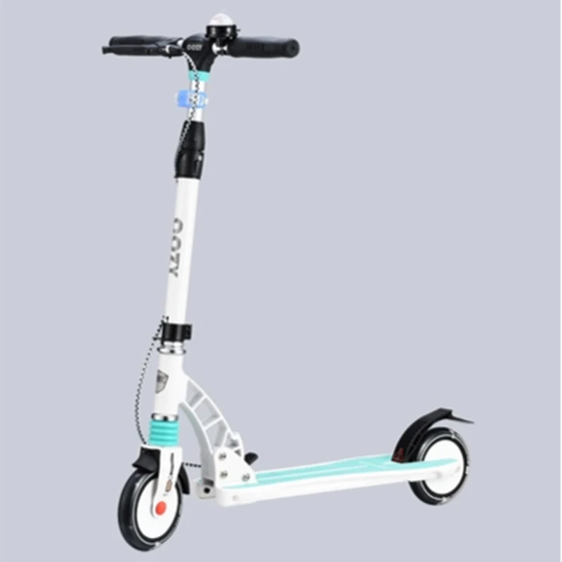 adult children kick scooter NEW pattern foldable PU 2wheels Hand brake bodybuilding all aluminum urban campus transportation