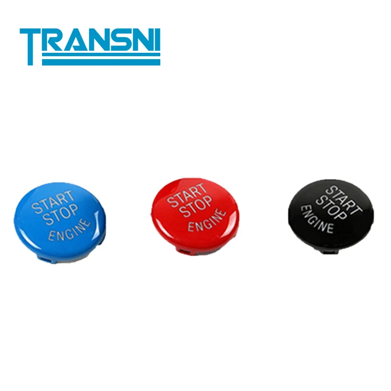 Beste Auto Motor Start Stop Rood Blauw Zwart Switch Button Key Ontsteking Vervang Cover voor BMW E87 E90 E60 320 520 525 Serie 3 Klasse 5