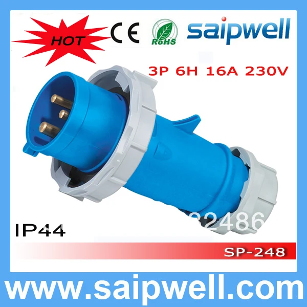 HOT Sale AC 220 400V 16A IP67 3P+E EN/IEC 60309 2 electrical plugs