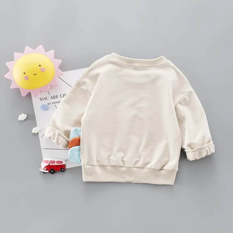 Популярные брендовые весенние детские футболки с длинными рукавами для мальчиков и девочек хлопковая Детская футболка с рисунком одежда для малышей Детские толстовки