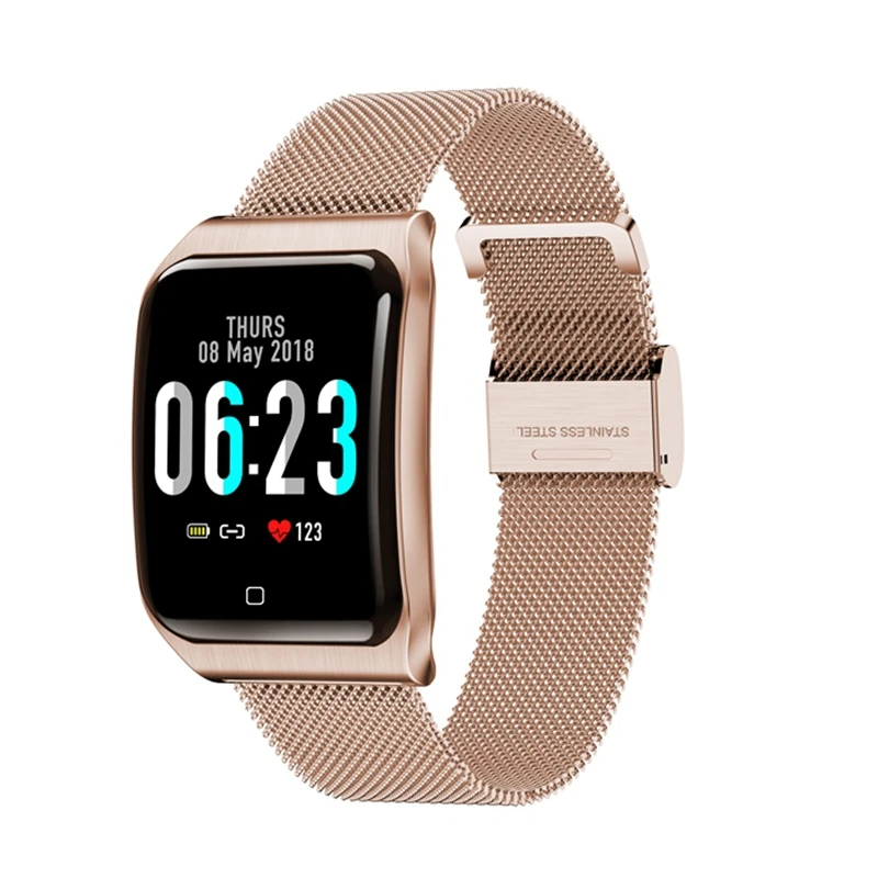 

Color screen smart bracelet 1.3 metal belt heart rate blood pressure waterproof IP68 step bracelet smart watch band