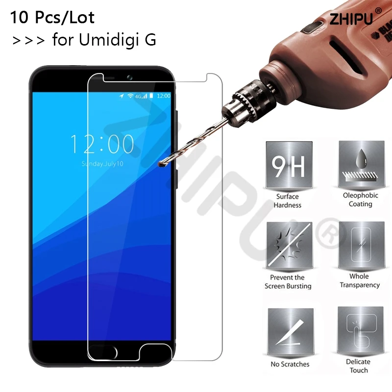 10 шт./лот Премиум закаленное Стекло для UMIDIGI G 5 0 дюймов Экран протектор бесплатная