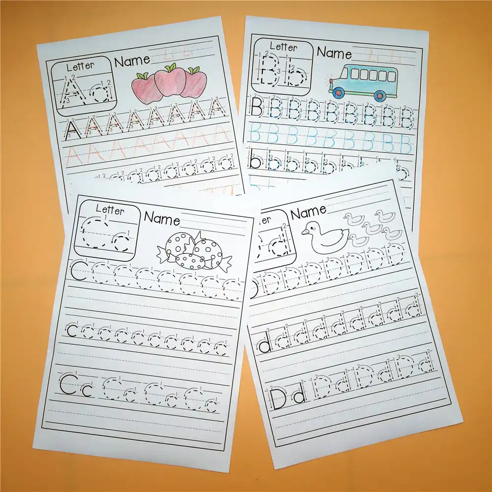 Alphabet Worksheets 26 Letters From A to Z Practice Paper