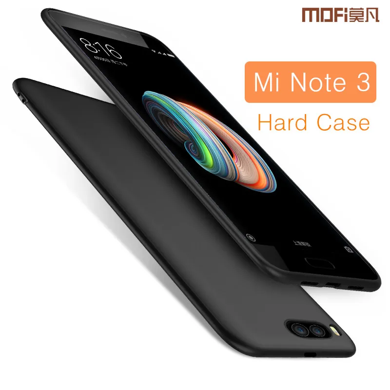 Para xiaomi mi nota 3 caja de la PC trasera dura de la cubierta para xiaomi nota 3 caso MOFi mi note3 cubierta delgada sólida simple capa coque funda 5.5\