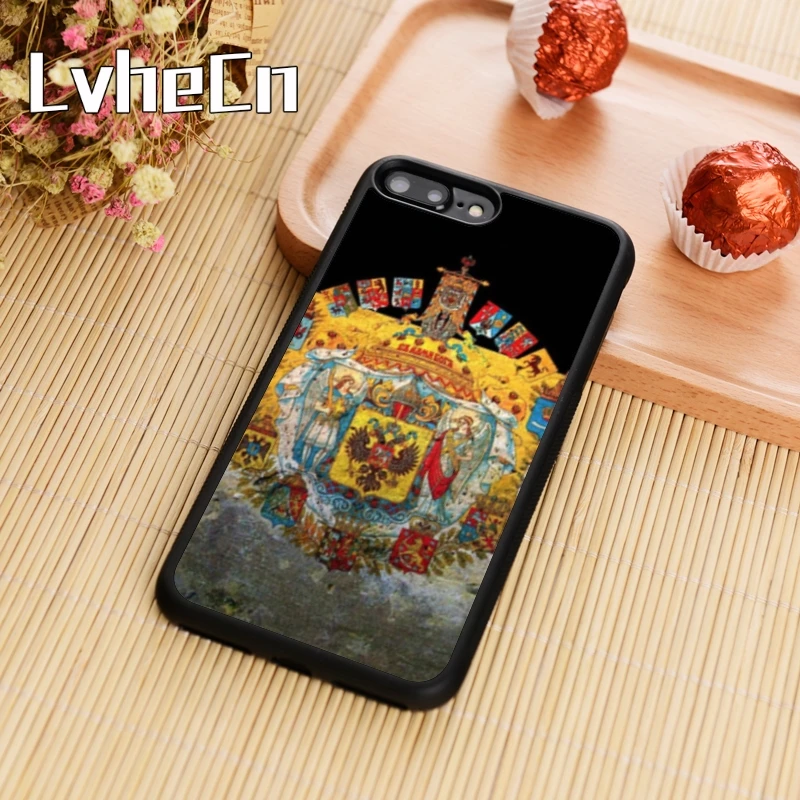 

LvheCn Flag Coat of arms Russia Empire Phone Case Cover For iPhone 5 6 6s 7 8 plus 11 pro X XR XS max Samsung S7 edge S8 S9 S10