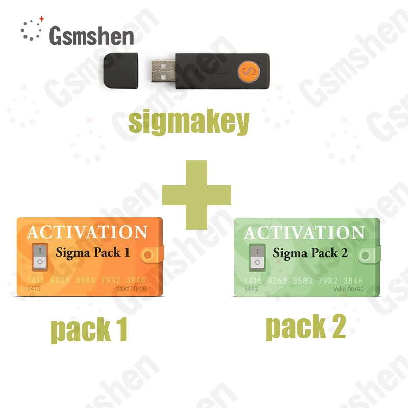 Gsmshen 100% оригинальный Sigma ключ с pack1.2 активированный полный SigmaKey для alcatel MTK huawei flash