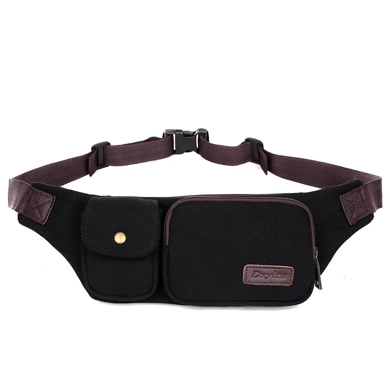 

Weduoduo New Men Canvas Waist Pack Casual Bum Hip Bag Belt Phone Bag Case High Quality Fanny Pack For Women Men Travel Waist Bag