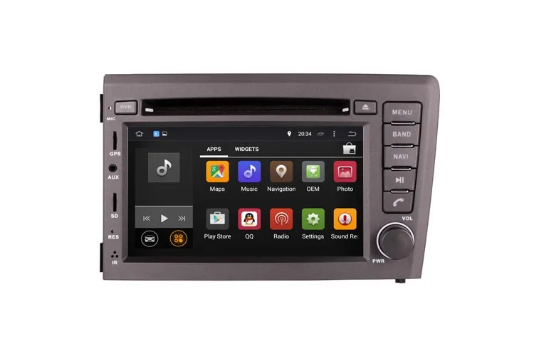 7 дюймов 1024*600 HD android 9,0 автомобильный dvd-плеер для volvo S60 V70 2001-2004 с gps-навигацией Восьмиядерный 4 Гб ram 64 ГБ rom wifi