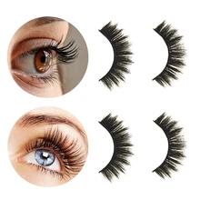 

3Pairs/Box 3D False Eyelashes Thick Long Curly Trail Natural Full Strip Lashes Extension mink eyelashes for beauty Cosmetic Tool